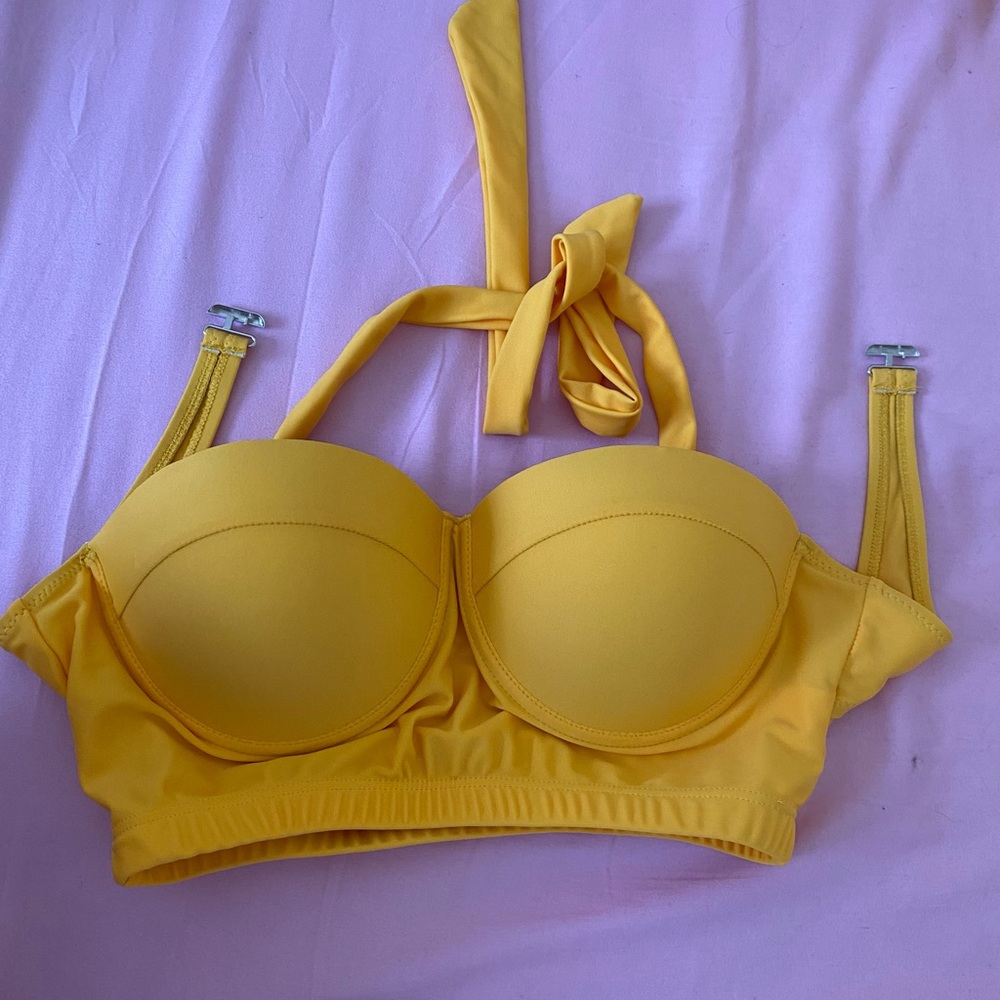 Yellow swim suit top never worn